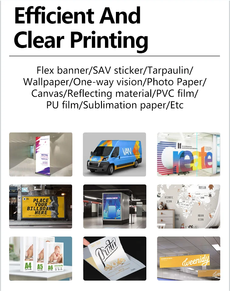 Vinyl Sticker Flex Banner Plotter Inkjet Printers Eco Solvent Printer XP600 I3200 Printheads Multicolor Canvas Printing Machine