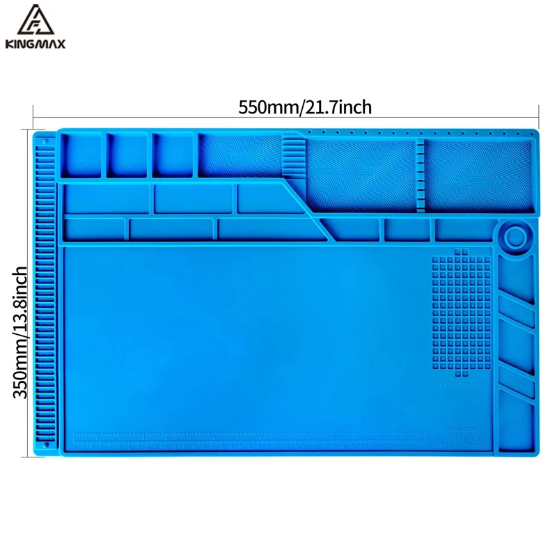 Tapis De Soudure Magnétique 55x35 Cm - Silicone Résistant à 500°C - Organisation Pour Réparation électronique