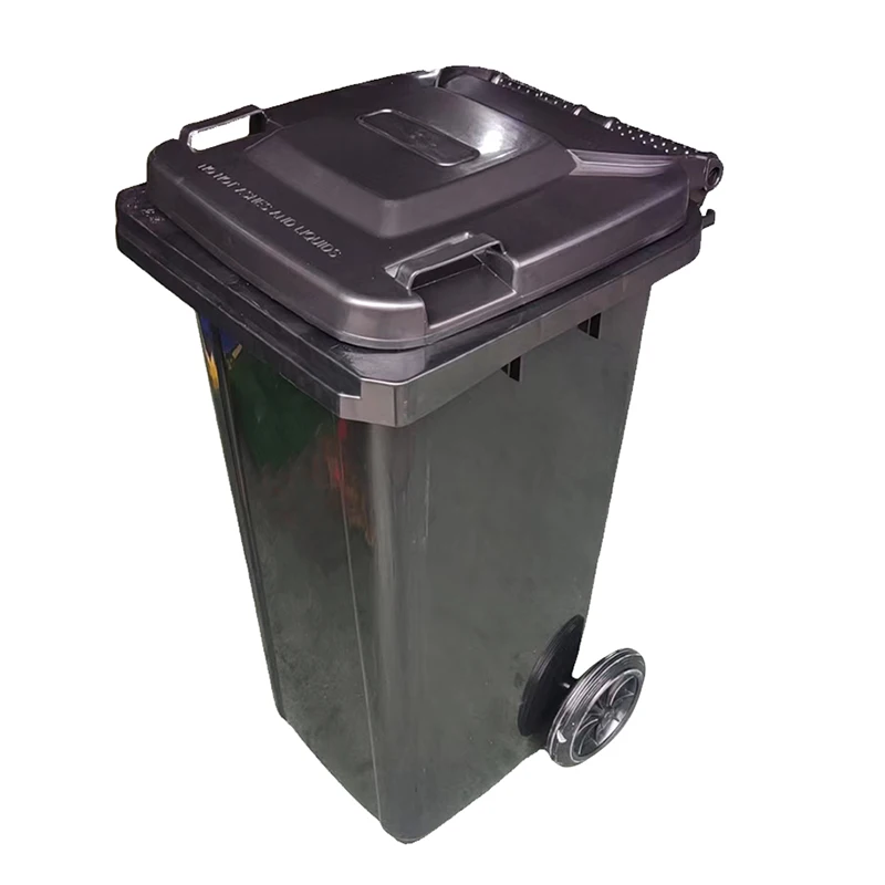 customized logo color street  360/240L hdpe plastic rectangle trash bins waste bin whit wheel