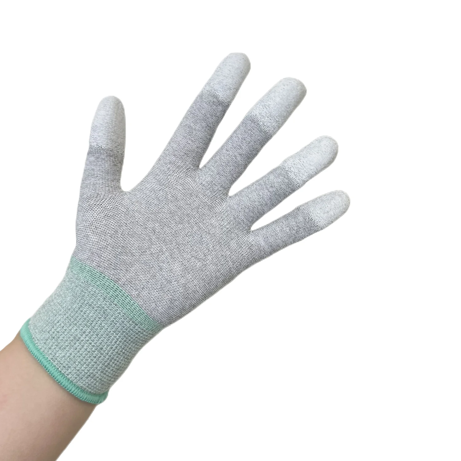 Knit Anti Static Pu Fingertip Coated Insulated Cut Resistant Gloves
