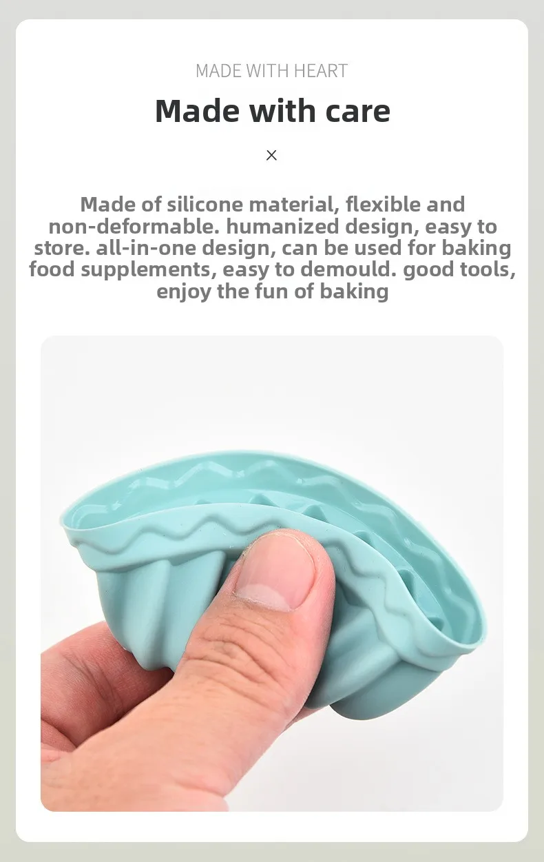 Single Hole Silicone Mold for Baking Muffins Cakes DIY Jelly Pudding Cheese Fondant 3D Feature Kitchen Baking details