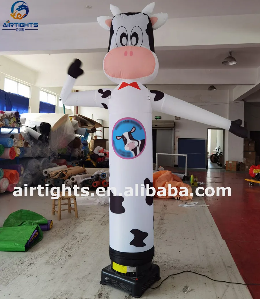 Fast Delivery Attractive Inflatable Waving Hand Cow air Dancer for Events