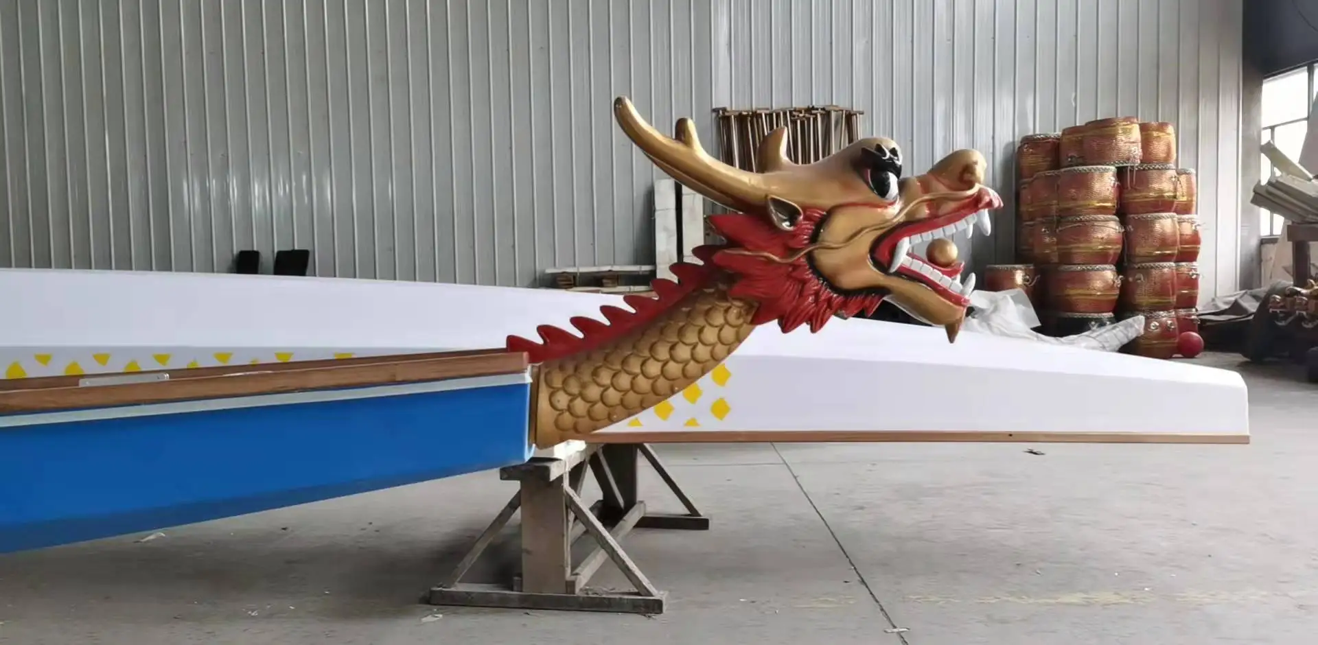 Professional Beautiful Shape IDBF 912F Mini Dragon Boat Package Wooden Seats