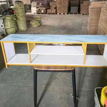 Modern Luxury TV Stand Wholesale Luxury Glass and Wood Panel Cabinet for Living Room Featuring LED Home Furniture