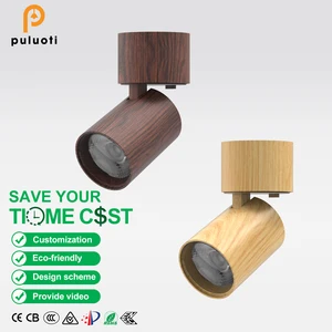 Nordic Log Color 4000K 12W LED Spot Light Aluminum Anti-Glare Adjustable Angle Indoor Home Living Room Spotlight Surface-Mounted