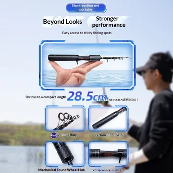 Portable Travel Micro-Object Horse Mouth Telescopic Road Asian Rod Vibration-Out Stream Fishing Gear Carbon Soft Tune Full Fuji – Soft Lure – view 3