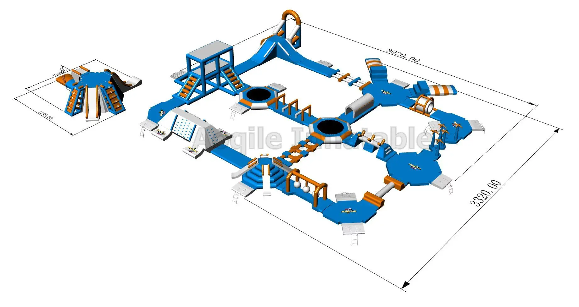 Parque Acuático inflable, carrera de obstáculos acuáticos, equipo para deportes acuáticos a la venta