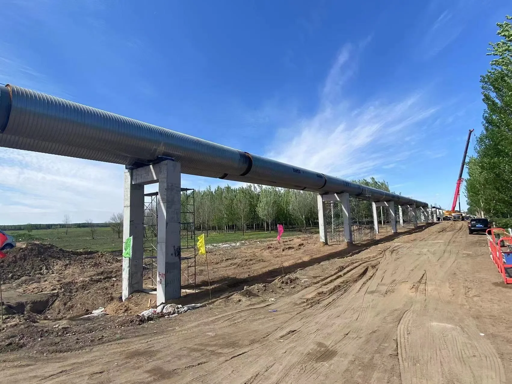 Overhead ASTM API GI Galvanized Iron Sheet Jacket Polyurethane Foam Chilled Water Insulated Pipe for Water Supply