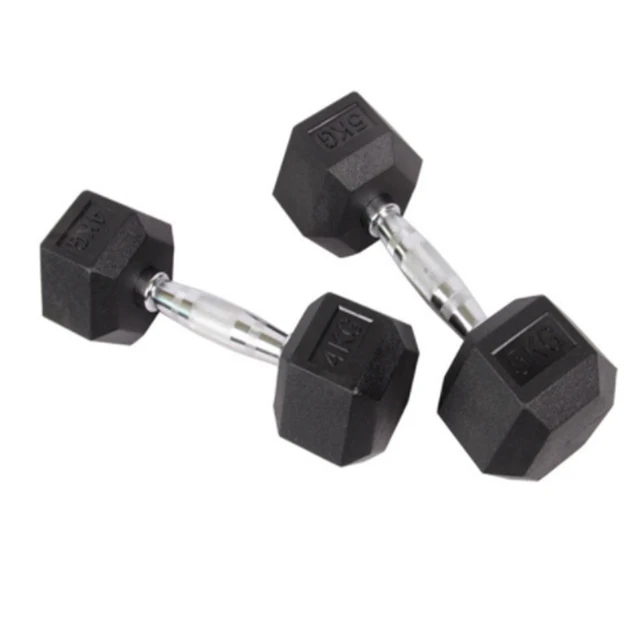Gym Used Factory Supplied Cheap rubber coated dumbbells Hex Rubber Dumbbell