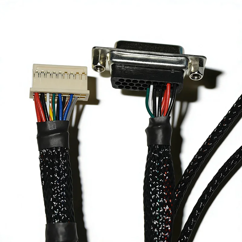 OEM Custom Wire Harness Cable Assembly with D-Sub Connector and JST Connector
