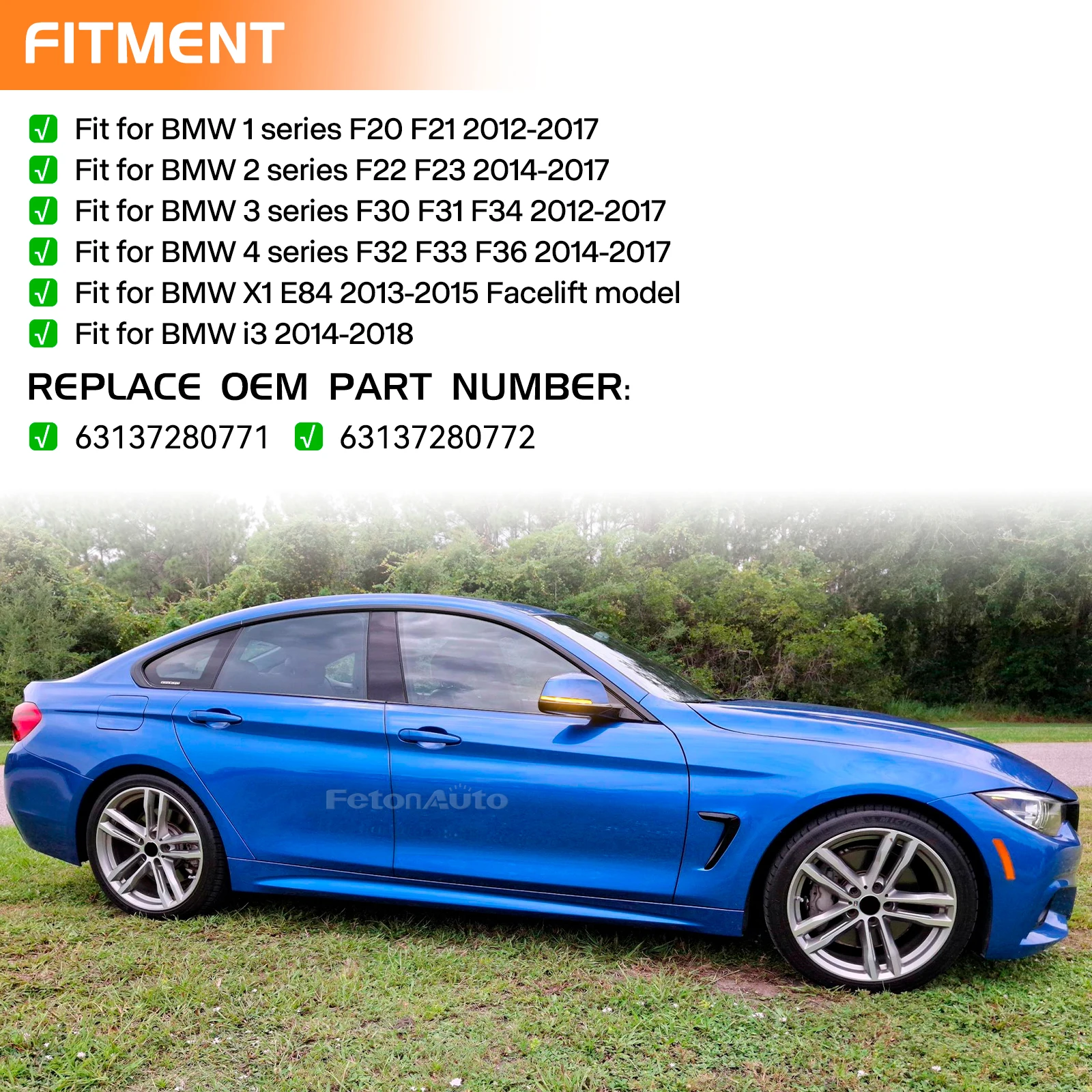 Amazon.co.jp: バックミラーインジケーター ために F35 F32 F33 F34 X1 E84 F36 1 2 3 4 シリーズ F20  F30 F31 F21 F22 F23 用 LED バックミラー ライト バックミラー ターンシグナル ライト LED ターンシグナルライ(Pair)  : 車＆バイク ミラーターンシグナルライト F35 F20 F30 F31 F21 F22 F23 F32 F33 F34 X1用 E84 F36