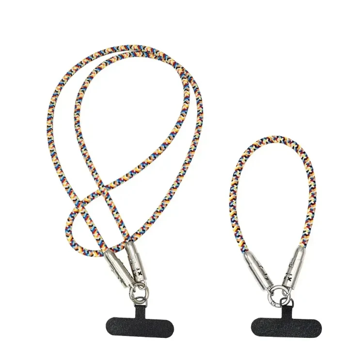 Custom Logo 2-in-1 Charging Cable Wrist Strap Lanyard 120cm 30cm PD60W Micro USB Type-C USB Cable Nylon Phone Accessory Gift