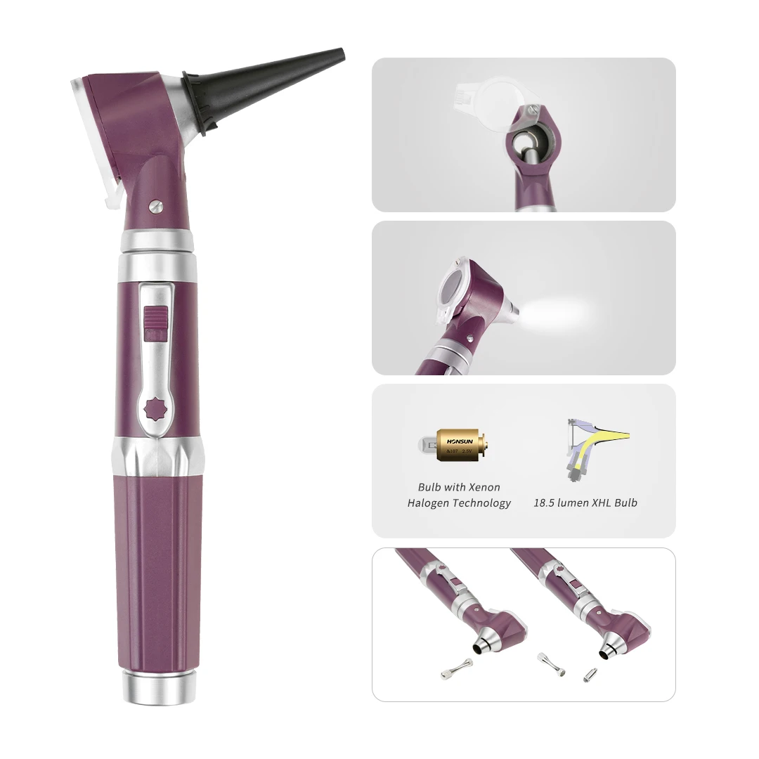 HONSUN OT10S Purple Scope Medical Otoscope