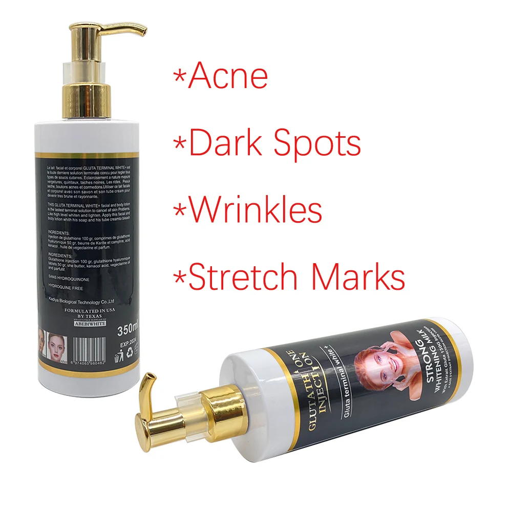 glutathione terminal white tube Glutathio with Vitamines C Gluta Terminal White Strong Whitening Milk 350ml  Body Lotion for Remove Acne&Dark Spots
