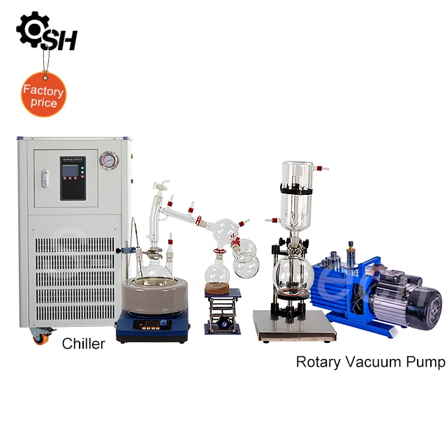 Lab Extractor Distiller 5l Short Path Unit Molecular Essential Oil Distillation Equipment
