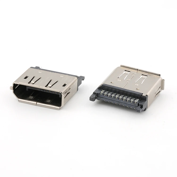 Display Port 20Pin Female Connector DP Female Connector with Cover for Wire Soldering