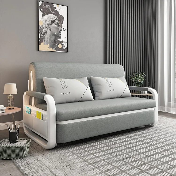 Modern Design Functional Fabric Folding Sleeping Sleeper Corner Sofa Bed Furniture with Storage