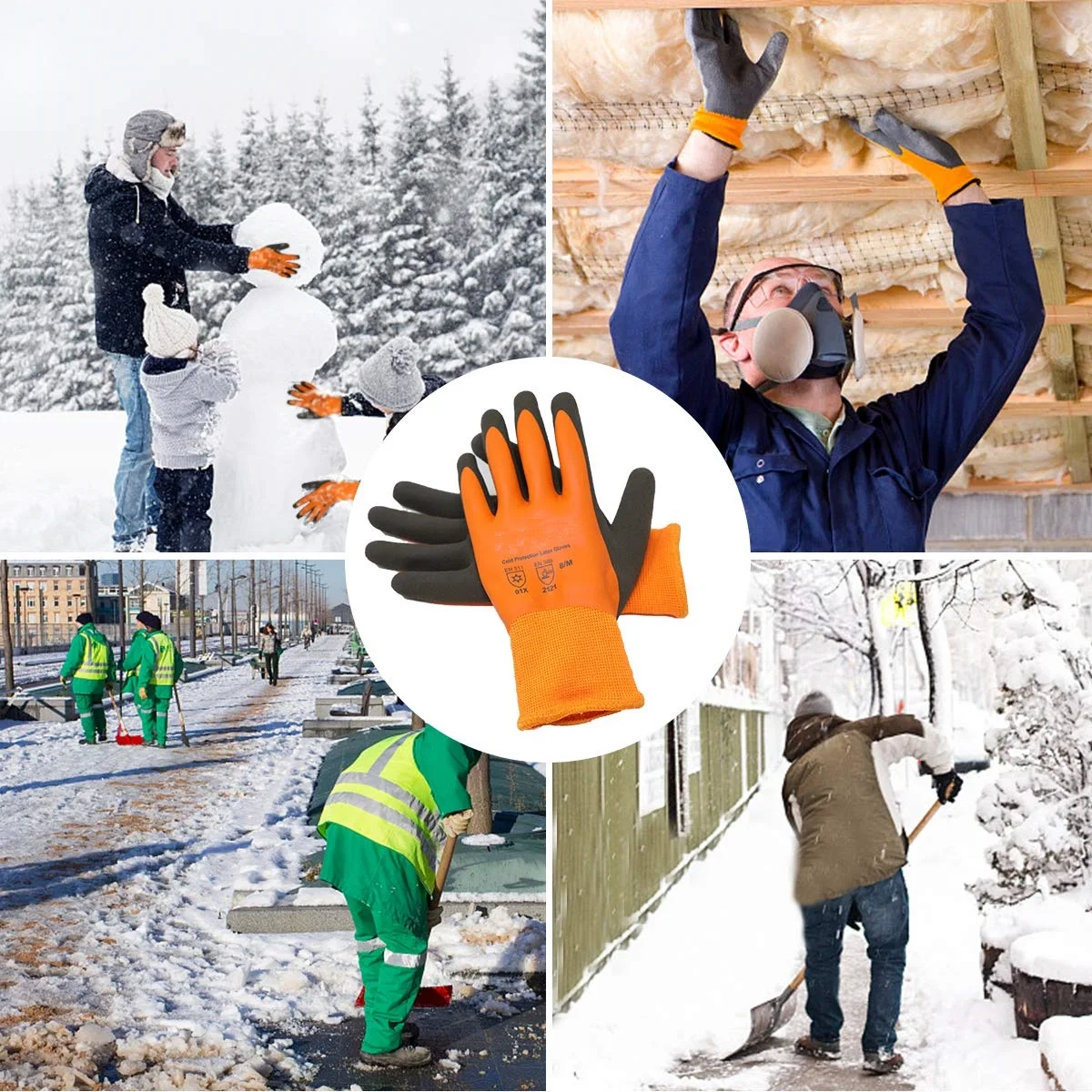 Glove Station Winter Work Gloves – Thermal Suede Leather For Freezer, Construction & Gardening