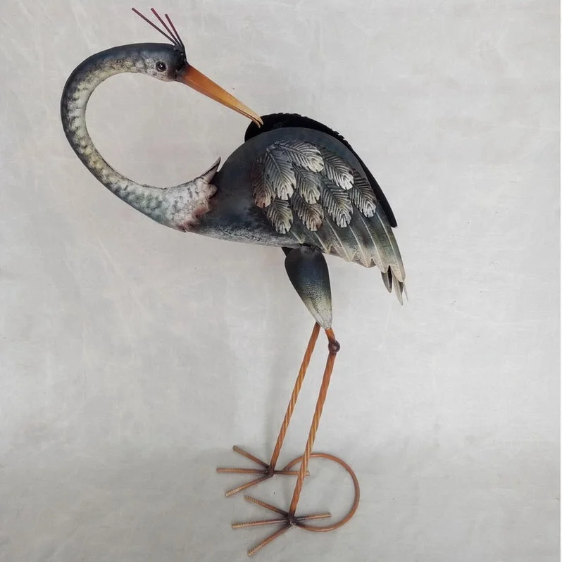 metal Crane bird figurine