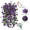 Tapiz de pared violeta eucalipto de malla 45 (púrpura oscuro)