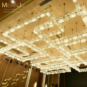 Elegant Minimalist Style Artisan Glass Chandelier with Striped Glass Accents for Hotel's Private Dining Room New Collection