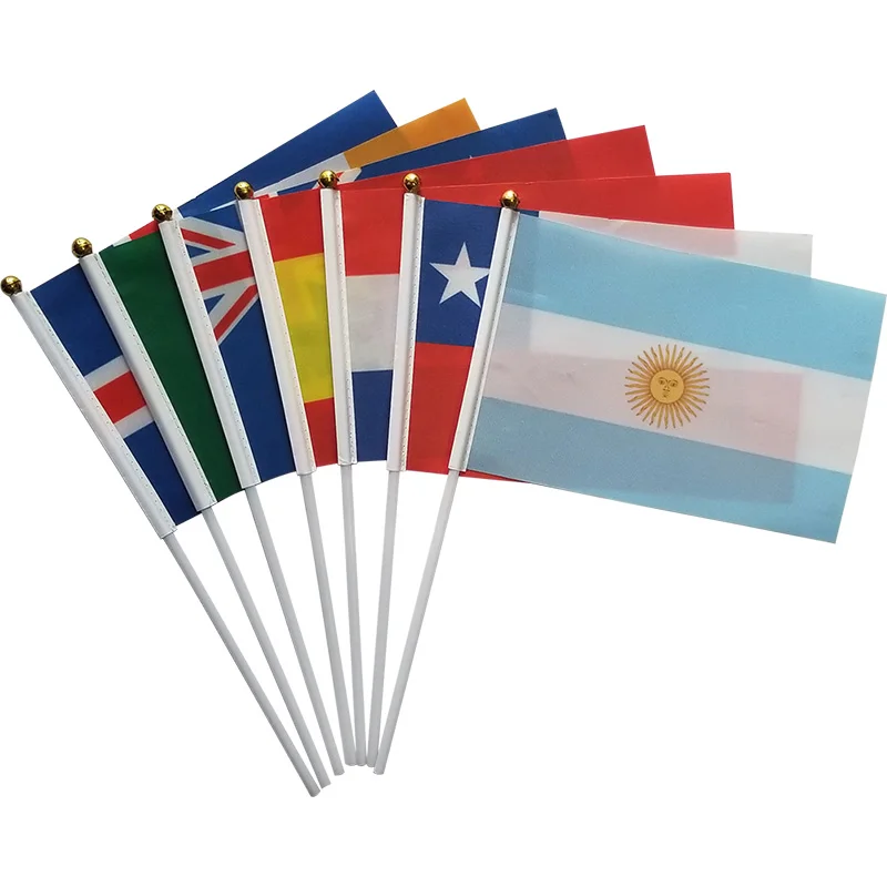 customized small hand waving flag double-sided printing small