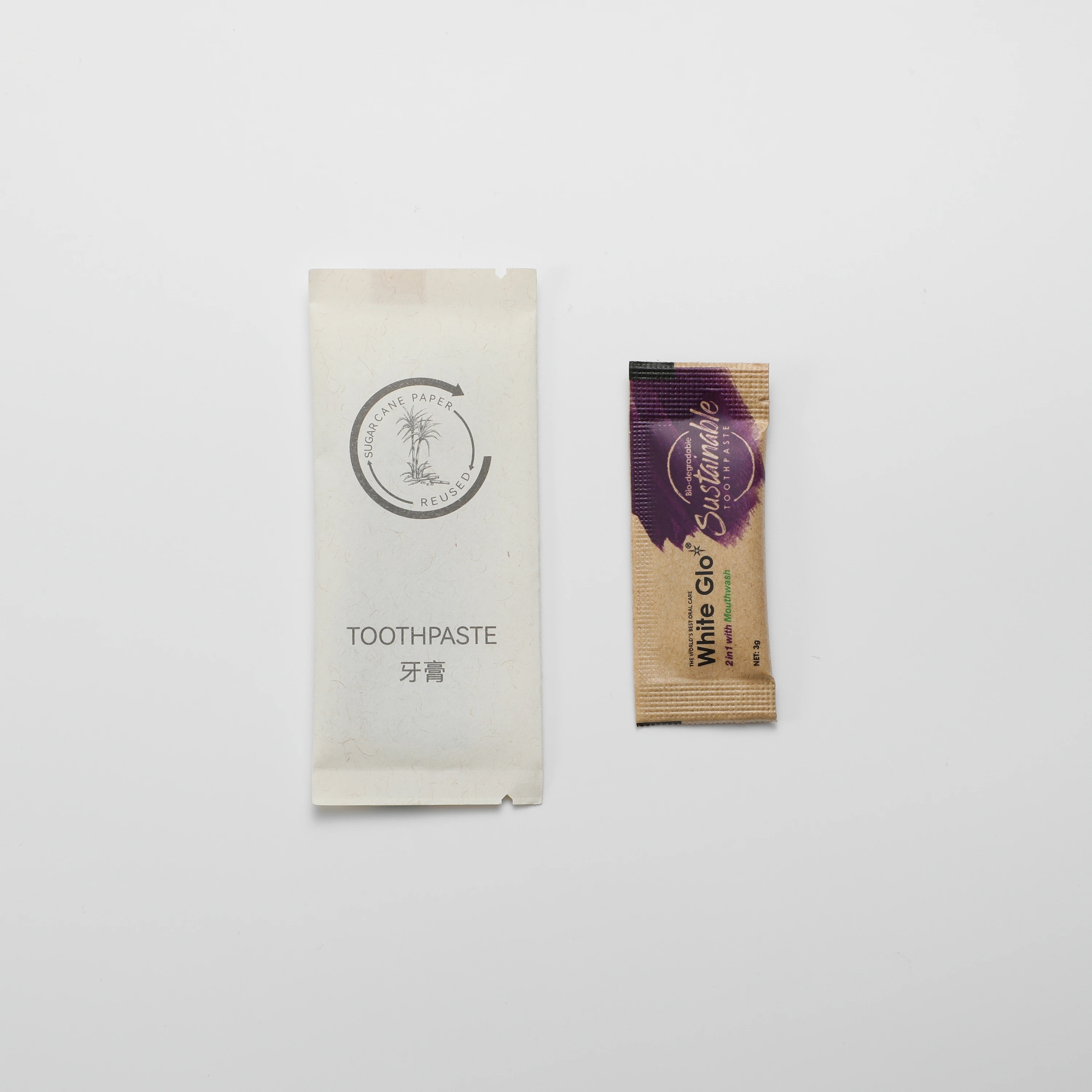 Hotel cheap biodegradable disposable mini toothpaste kit Packed in FSC ...