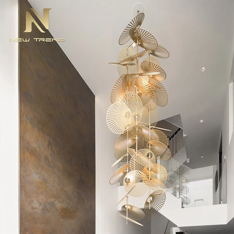 CPL-14 Unique Design Indoor Decoration Hotel Lobby Hall Villa Custom Led Chandelier 