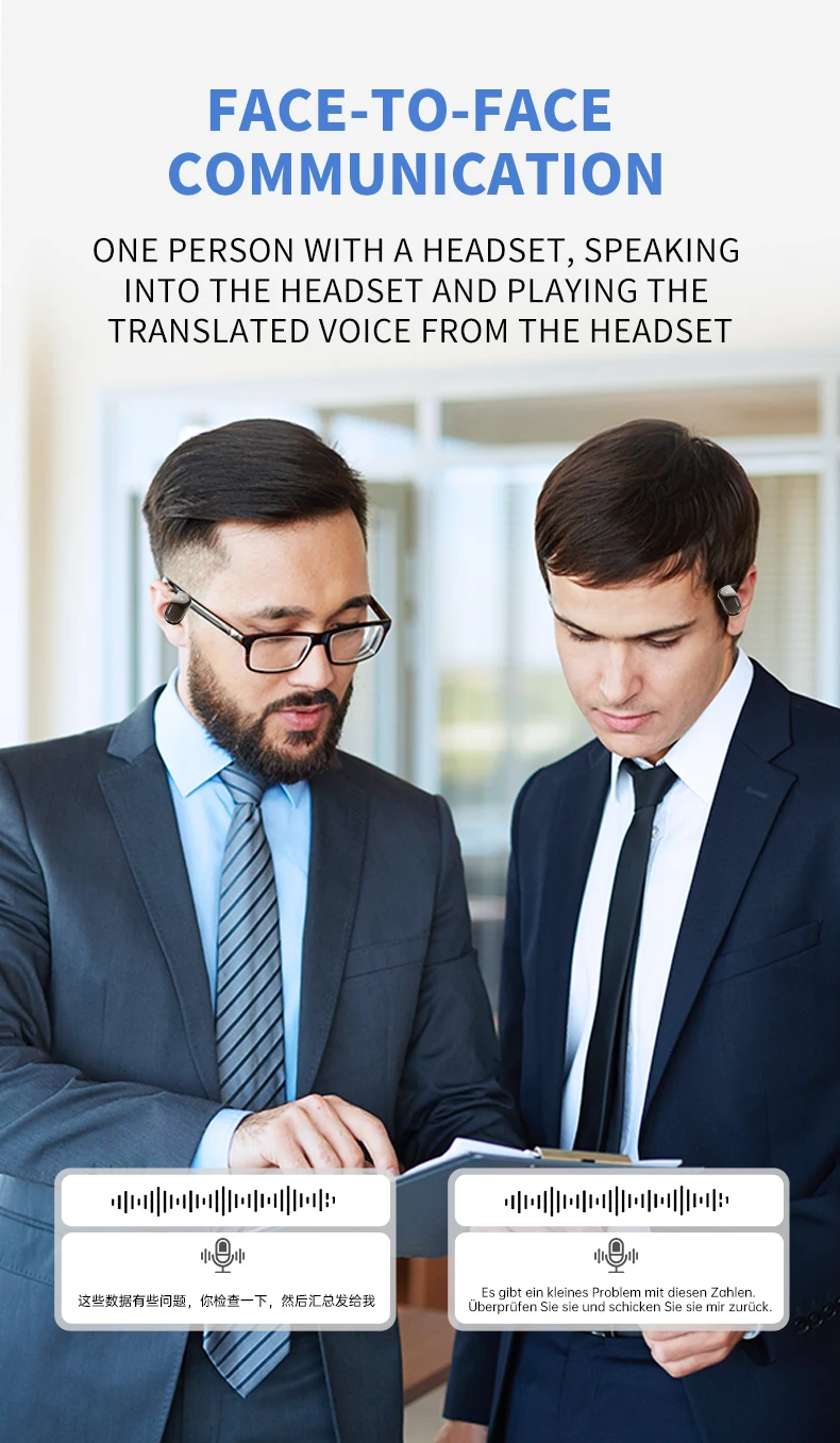 2025 JM16 Wireless Earphones with AI Translation 150 Languages Headset Smart LCD Touch Screen Sport Earbuds for Office