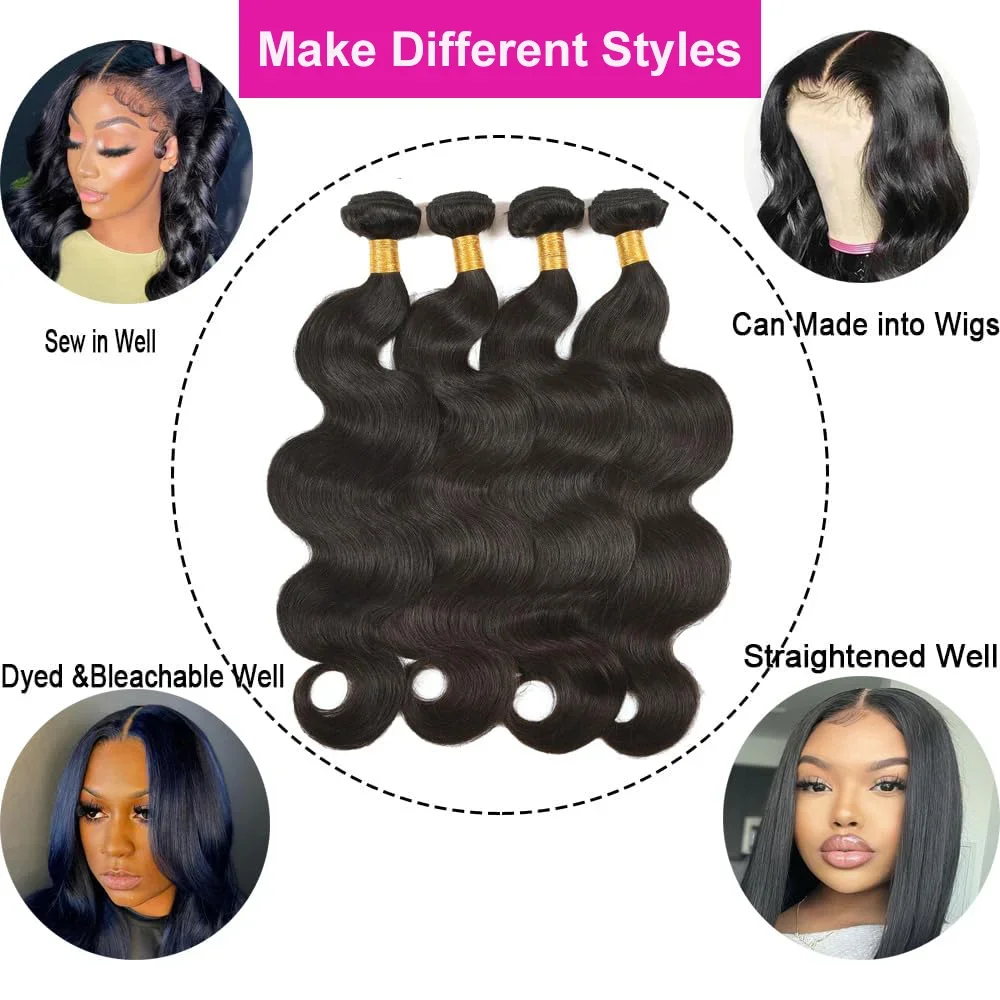 Pacotes de cabelo humano ondulado de 30 polegadas, cabelo remy, ondulado, ondulado, ondulado, atacado, trançado duplo, natural, para mulheres_voghion.com