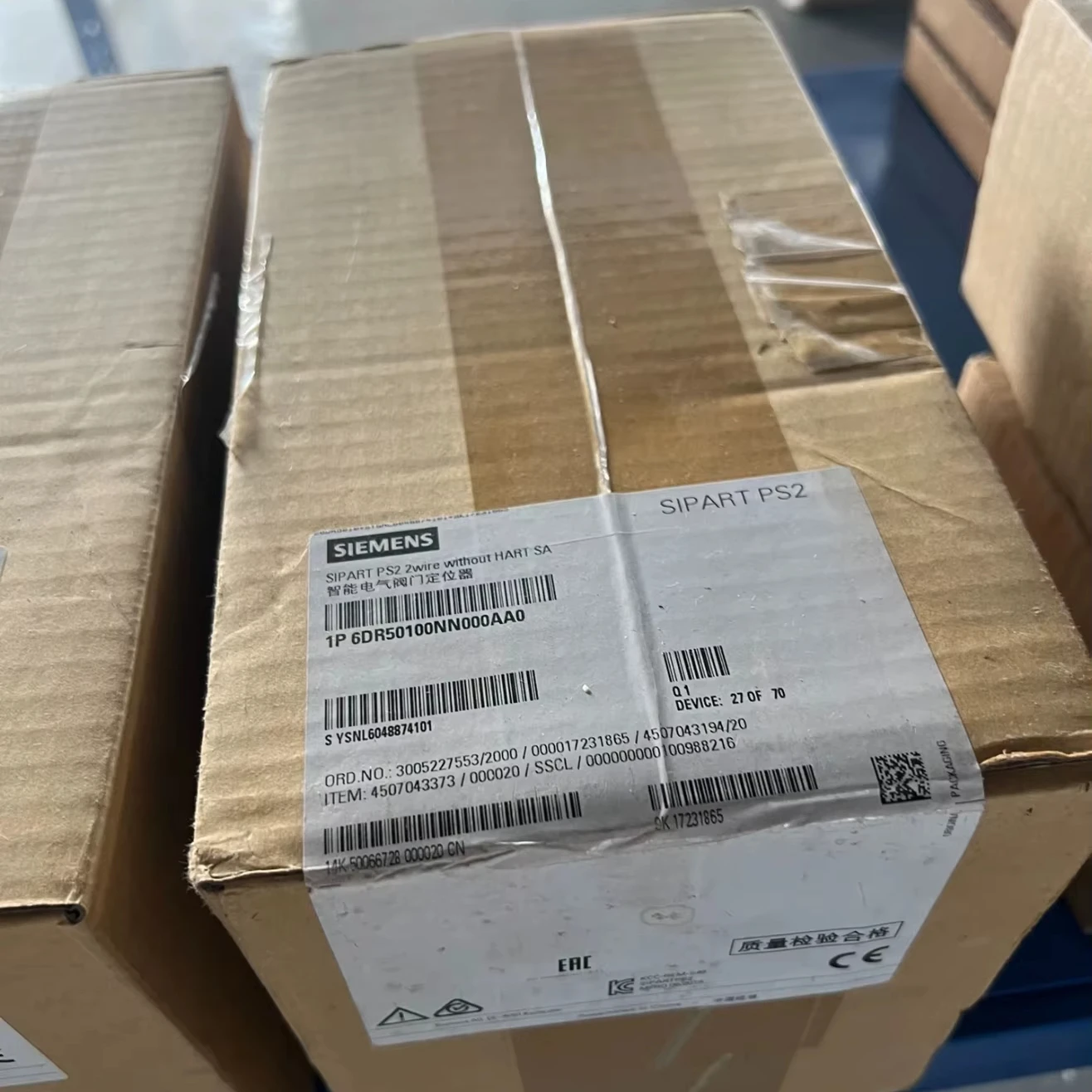 Siemens SIPART PS2 Intelligent Electrical Valve Positioner 6DR5010-0NN00-0AA0 6DR5010-0NN00-0AA0-Z A40