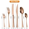 6 pezzi/set oro rosa