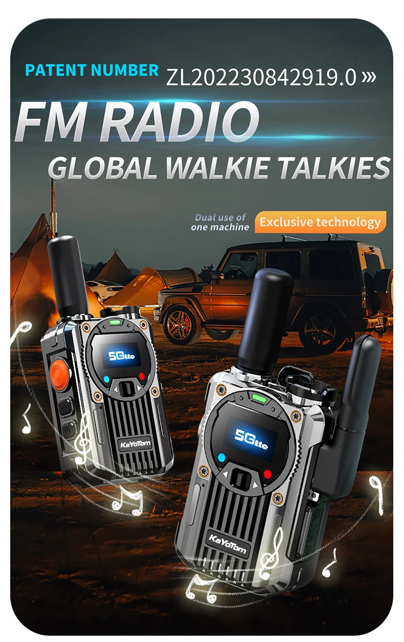 Global Walkie-talkie 4g Poc Plug-in Card Intercom With Fm Radio ...