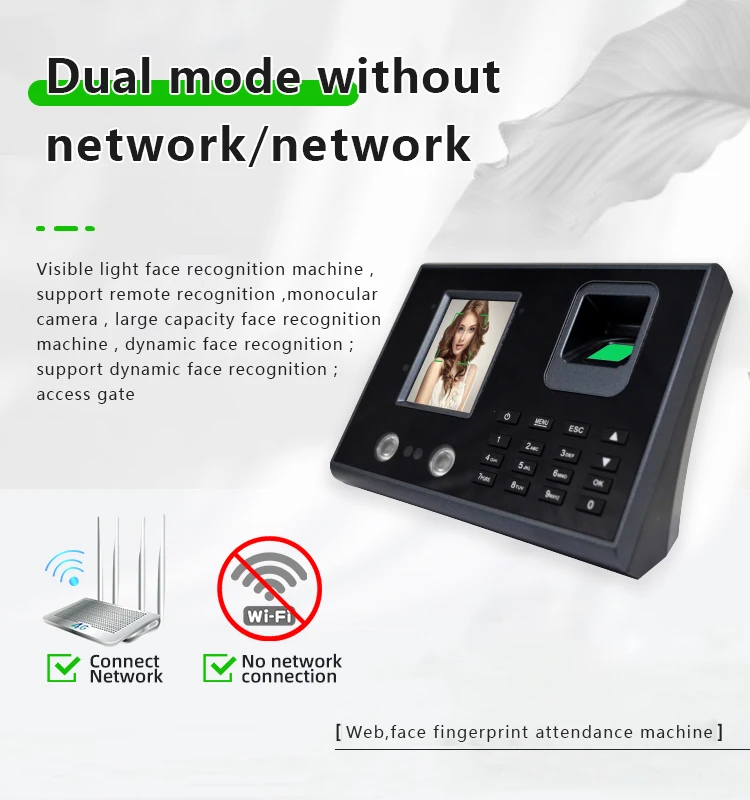 ISO ROTHS Cloud Software Biometric Time Recorder Facial Attendance