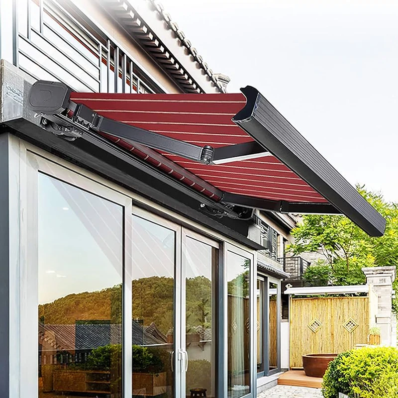 Retractable Waterproof Canopy Balcony Awning Full Cassette Motorized Awning for Outdoor