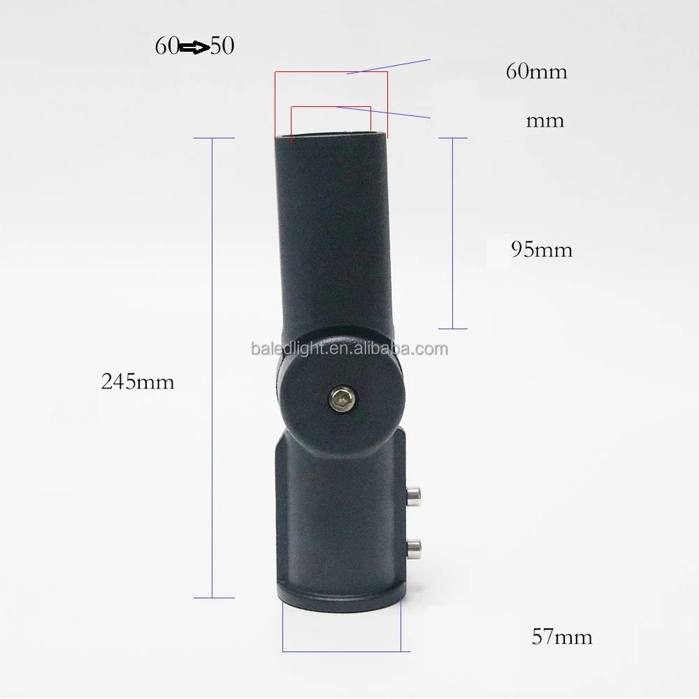 60mm 50mm 40mm Slip Fitter Degree Adapter Mounting Tilt Adjustable