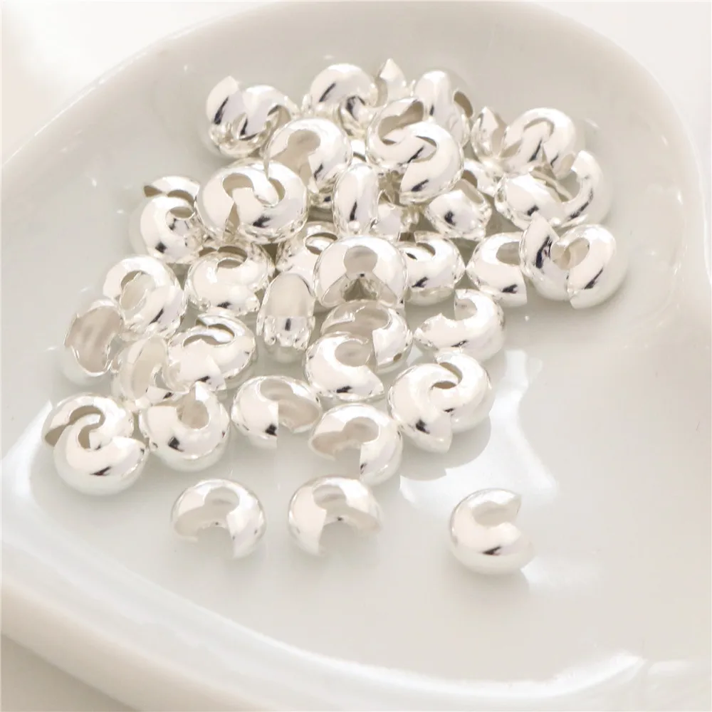 100pcs/lot Silver Gold Round Covers Crimp End Beads Dia 3/4/5 Mm Stopper  Spacer Beads For DIY Jewelry Making Findings Supplies - Buy 100pcs/lot  Silver Gold Round Covers Crimp End Beads Dia 3/4/5