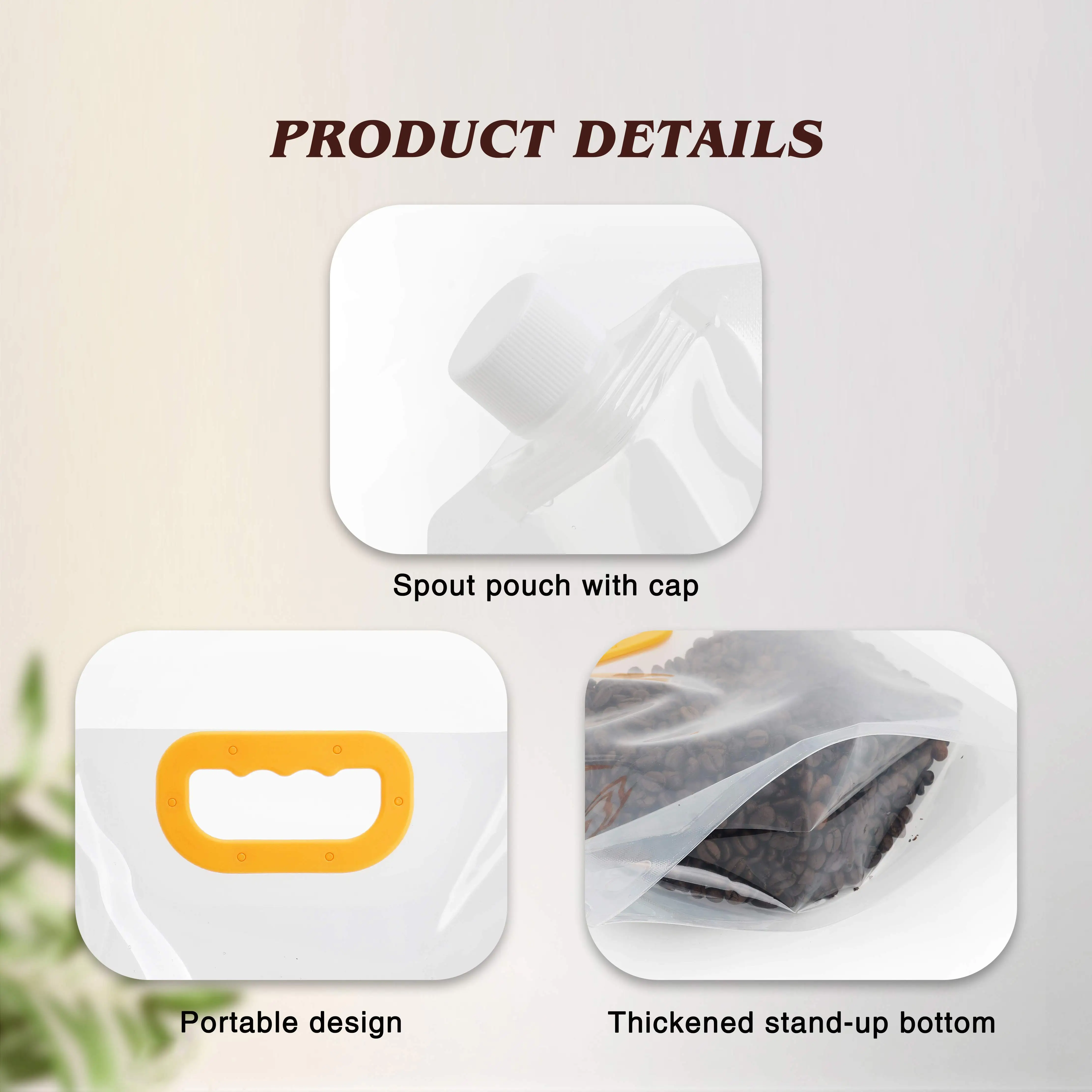 Beer Gallon Beverage Juice Pouches Bag Clear Factory Wholesale Price 5 Liter Stand Up Pouch