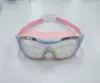 Colorful pink blue-boxed