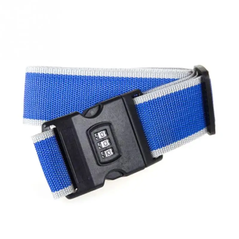 Traveling Luggage Suitcase Baggage Cross Strap Belt Adjustable Band with Lock 