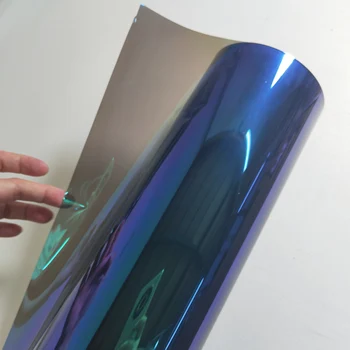 High Quality Rolls Window Tint Film VLT 20% Purple to blue to green Color Car Window Films 1.52*30m Chameleon window tint car