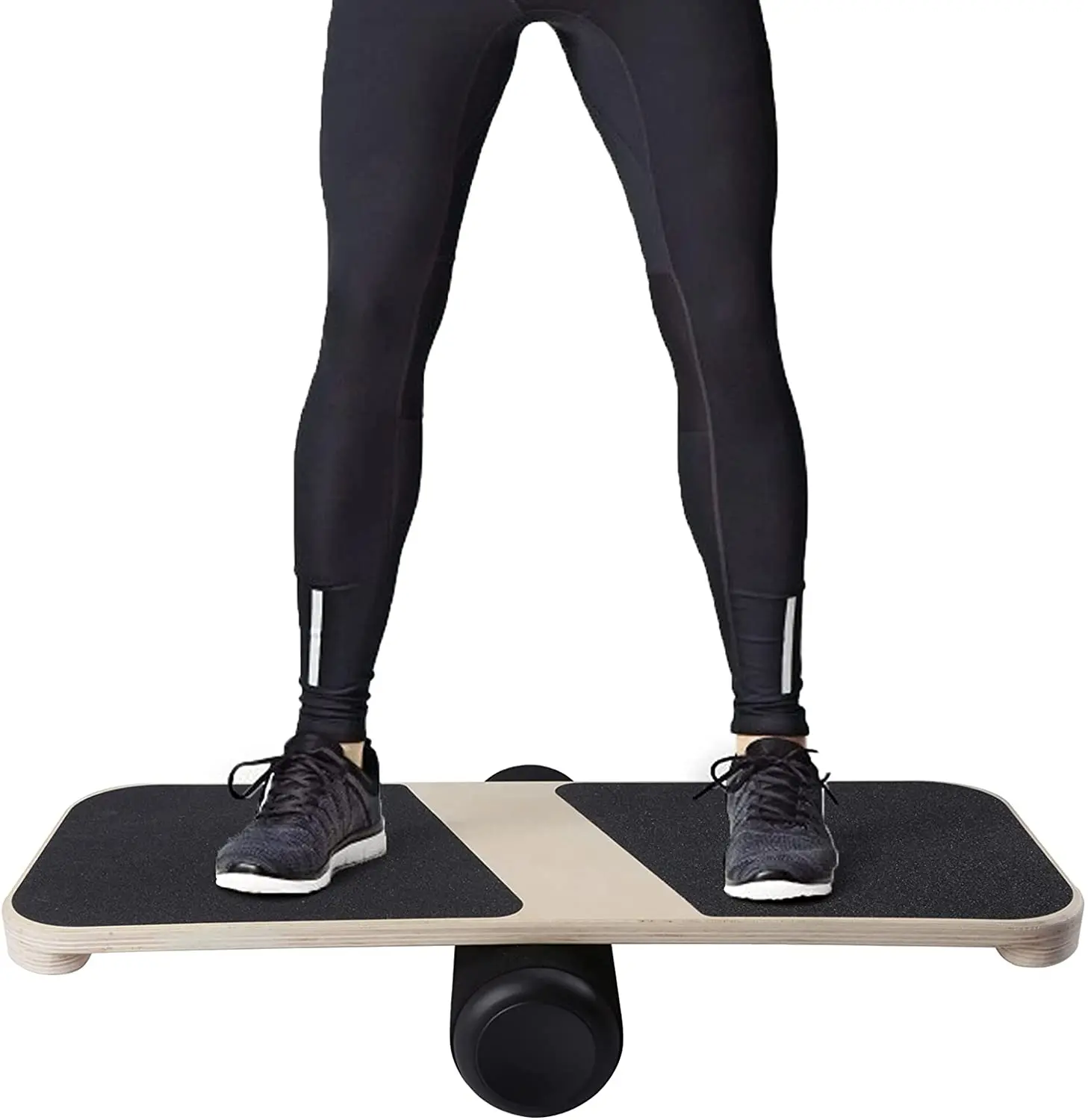 Wellshow Sport Balance Board Push Up Board With Cork Roller Holistic