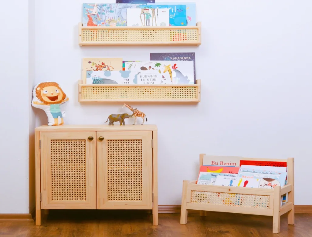 Toddler Bookshelf 2 PCS Bookshelf For Kids Room, , Mini Bookshelf, Desktop Shelf, Nursery Book Shelves, Wooden Kids Book Shelf Organize Children's Bookcases With Drawers