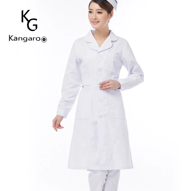 Wholesale Healthcare Hospital Uniform White Lab Coat Nurse Smock