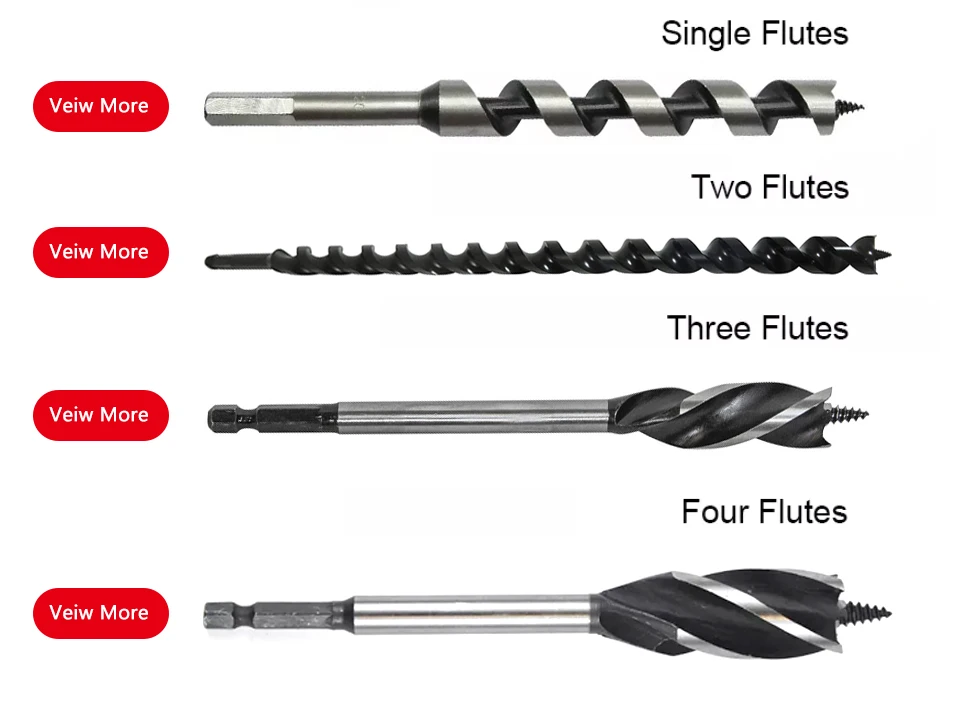 Borui 6pcs Multipurpose Best Hex Shank Drill Bits Extra Long Wood