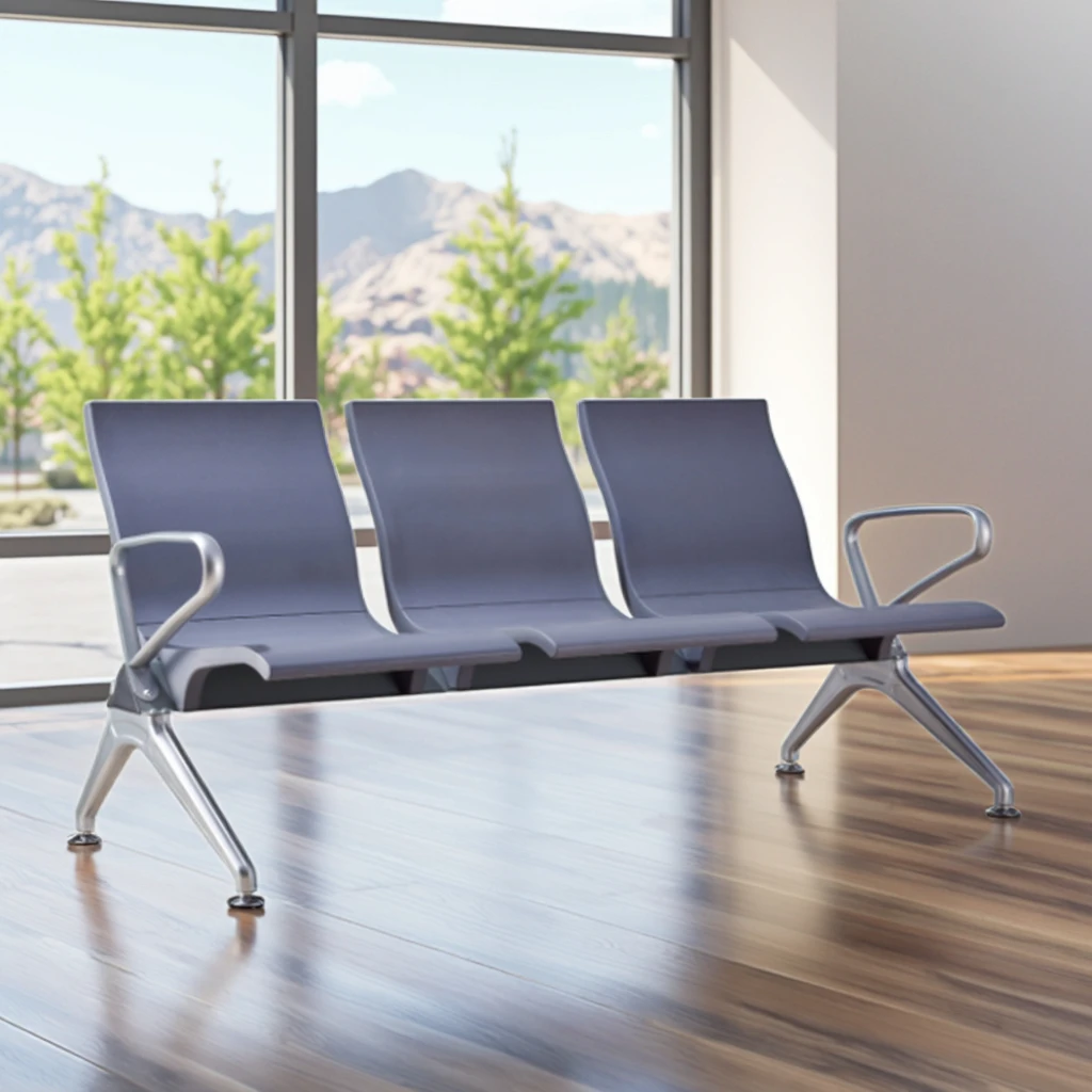 Reinforced Steel Structure Wide Seat 505mm PU Furniture Solutions 4