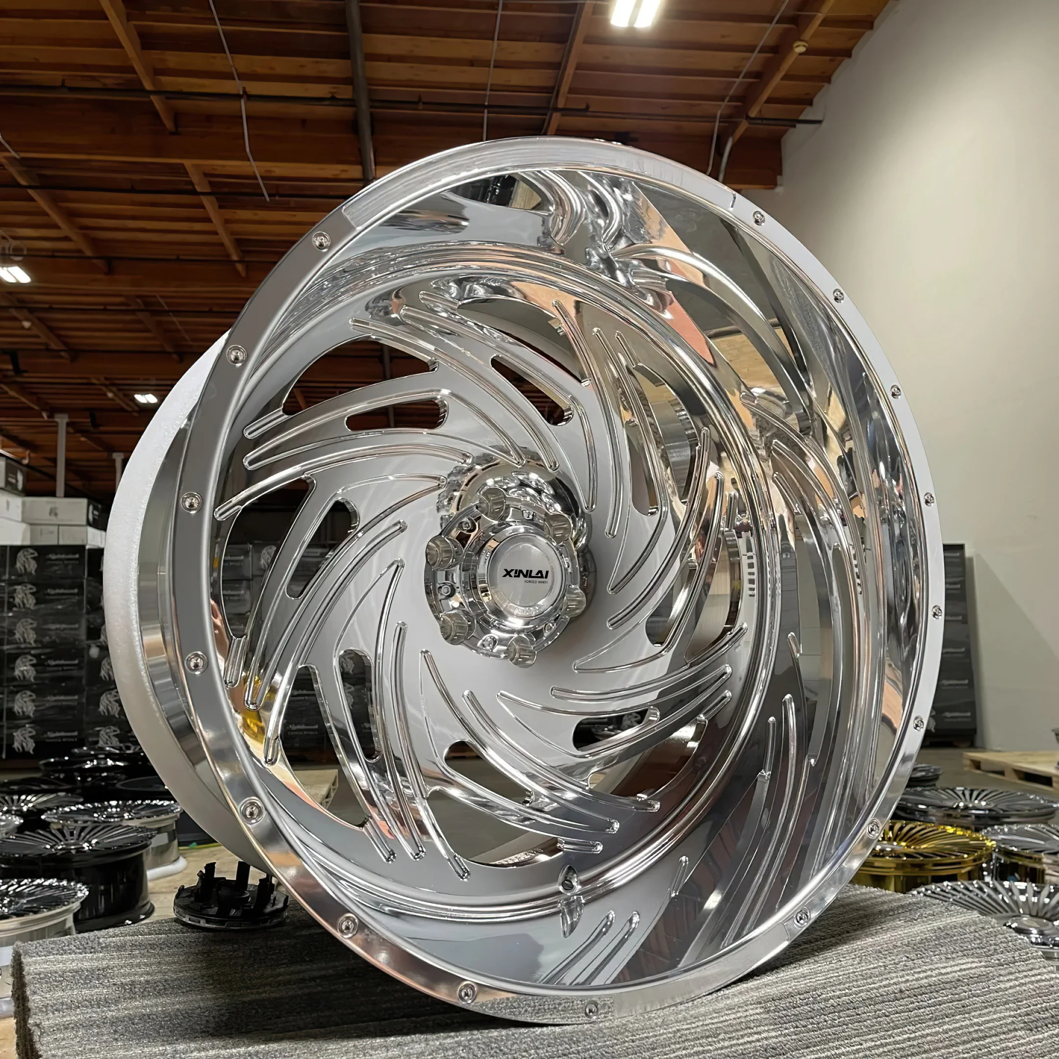 XL Show-style Deep Lip Forged Wheel Deep Dish Chrome Forged Truck Wheel for GMC Chevrolet Silverado Ford F-150 - Image 3