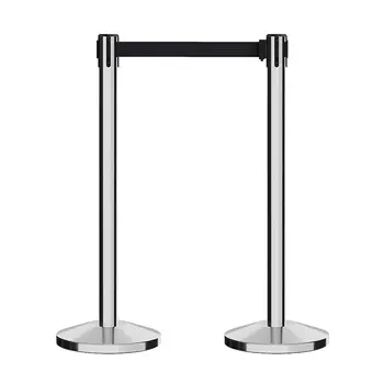 Barriers Ropes and Poles with Stanchion Post Top Sign Frame Holder Line Dividers for Crowd Control Rope Safety Barriers