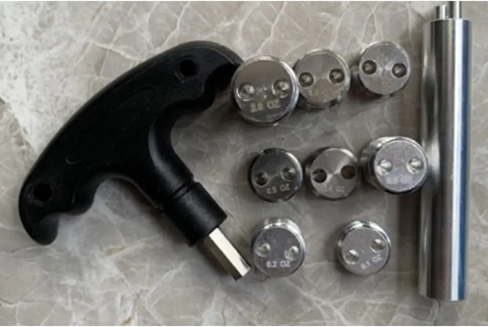 CUEELF 1 Set 8 Pieces Weight Bolts Kit with Detachable Handle for Billiard Pool Cues