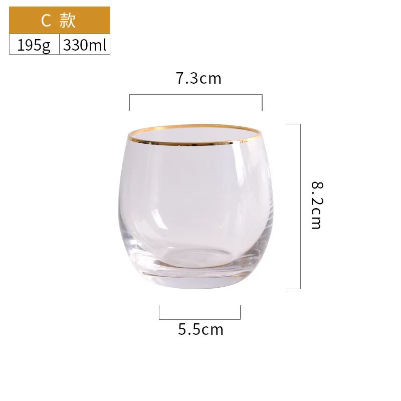 Fabrikisto Glassware Drinkware Agordita Vino Glaso Ovo kun vitra taso kun ora borda ora borda vitra taso 20
